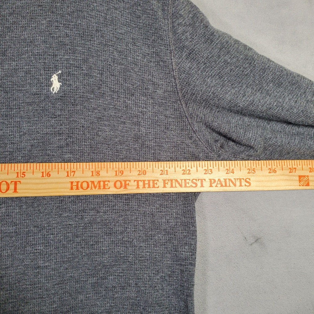 Polo Ralph Lauren Thermal Shirt Mens XL Gray Henley Waffle Knit Gorpcore *READ - Picture 5 of 8